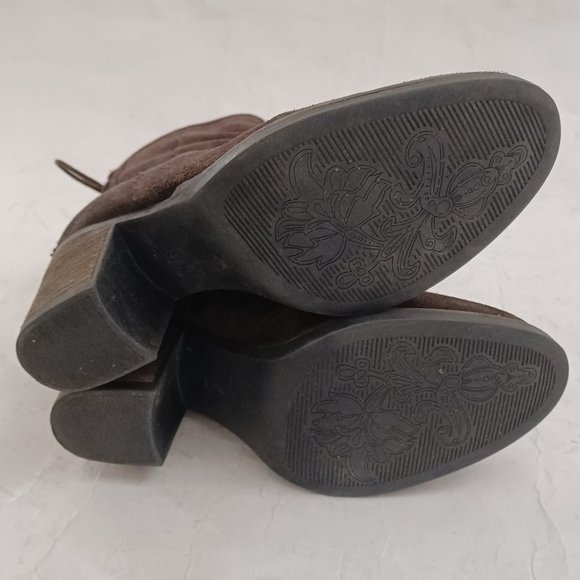 ๐ค Size 38 - Bos. & Co. Brown Suede MARLOW Zip up Boots ๐ค - Picture 10 of 13